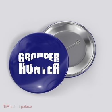 Grouper Hunter Fish Button