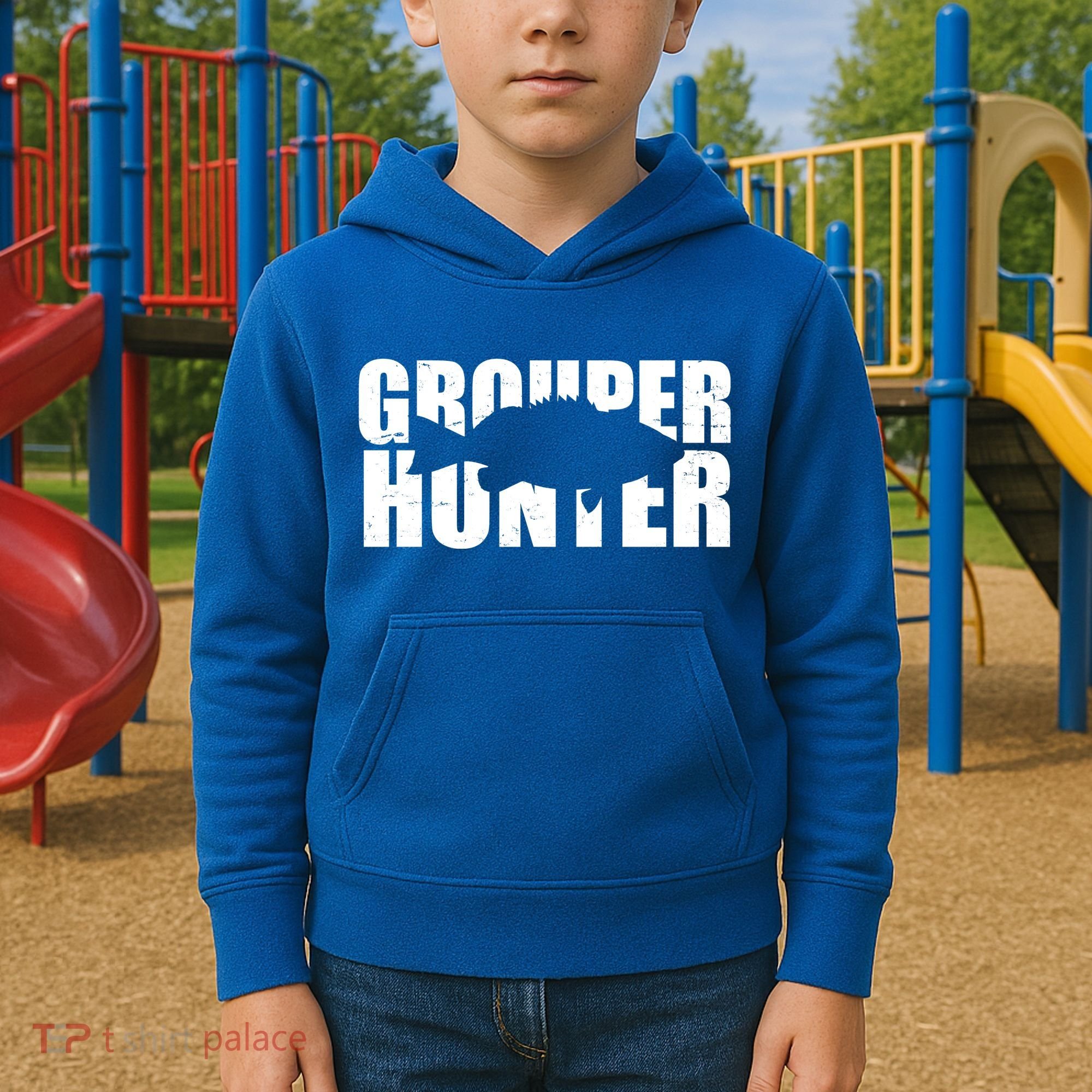Grouper Hunter Fish Kids Hoodie