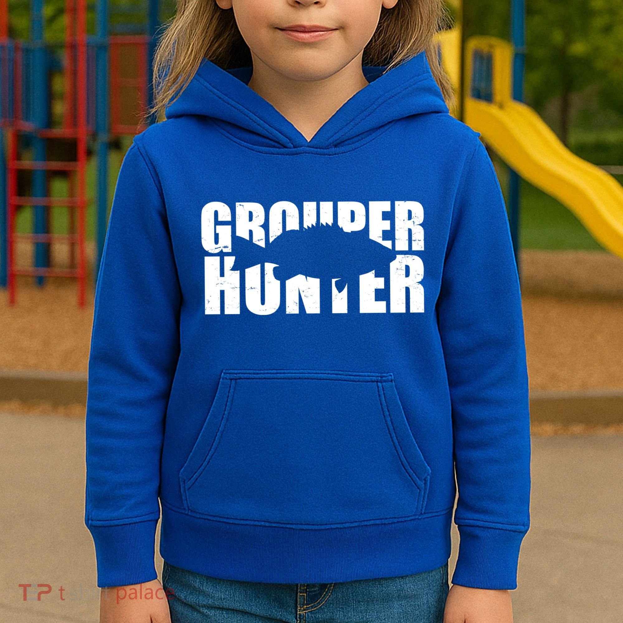 Grouper Hunter Fish Kids Hoodie