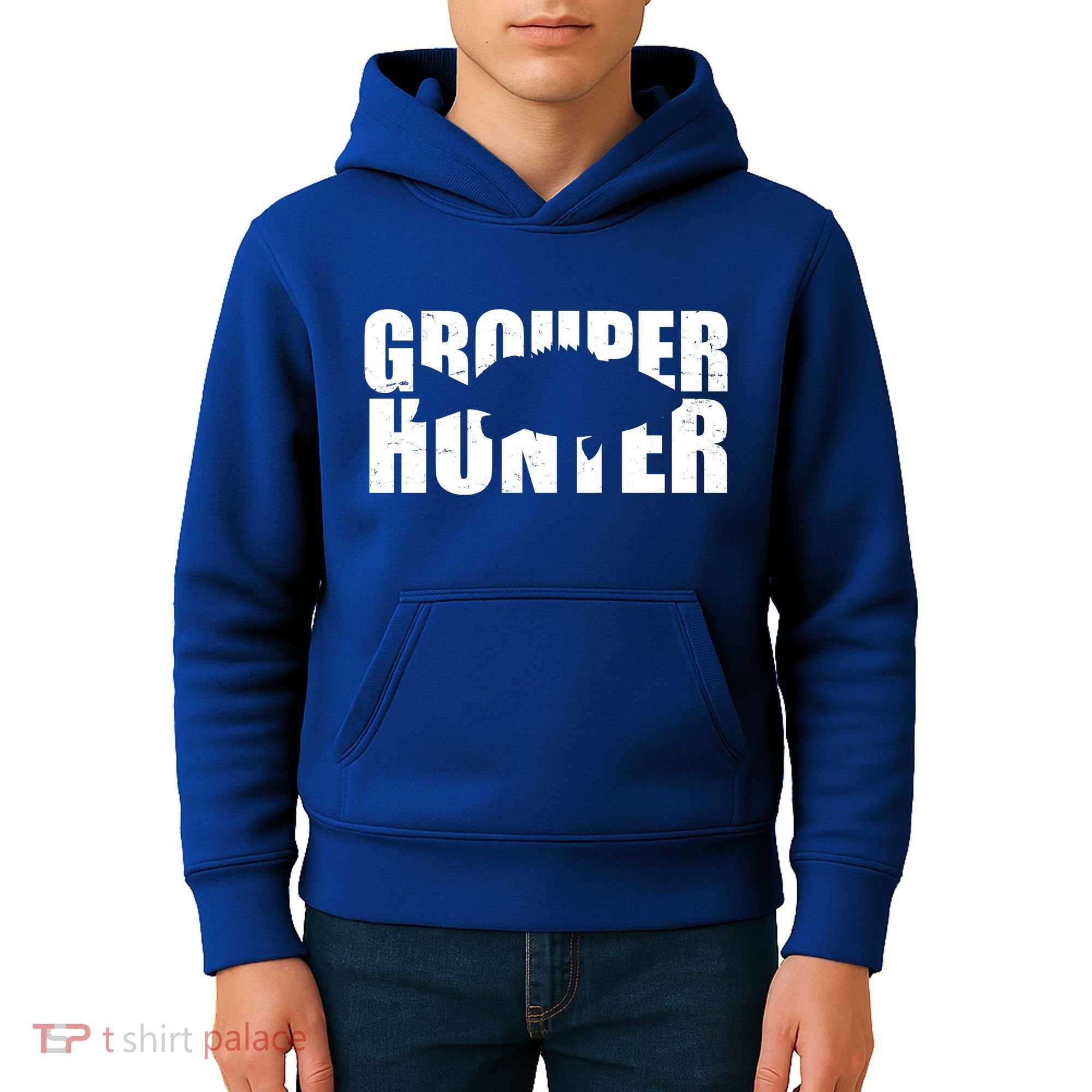 Grouper Hunter Fish Kids Hoodie