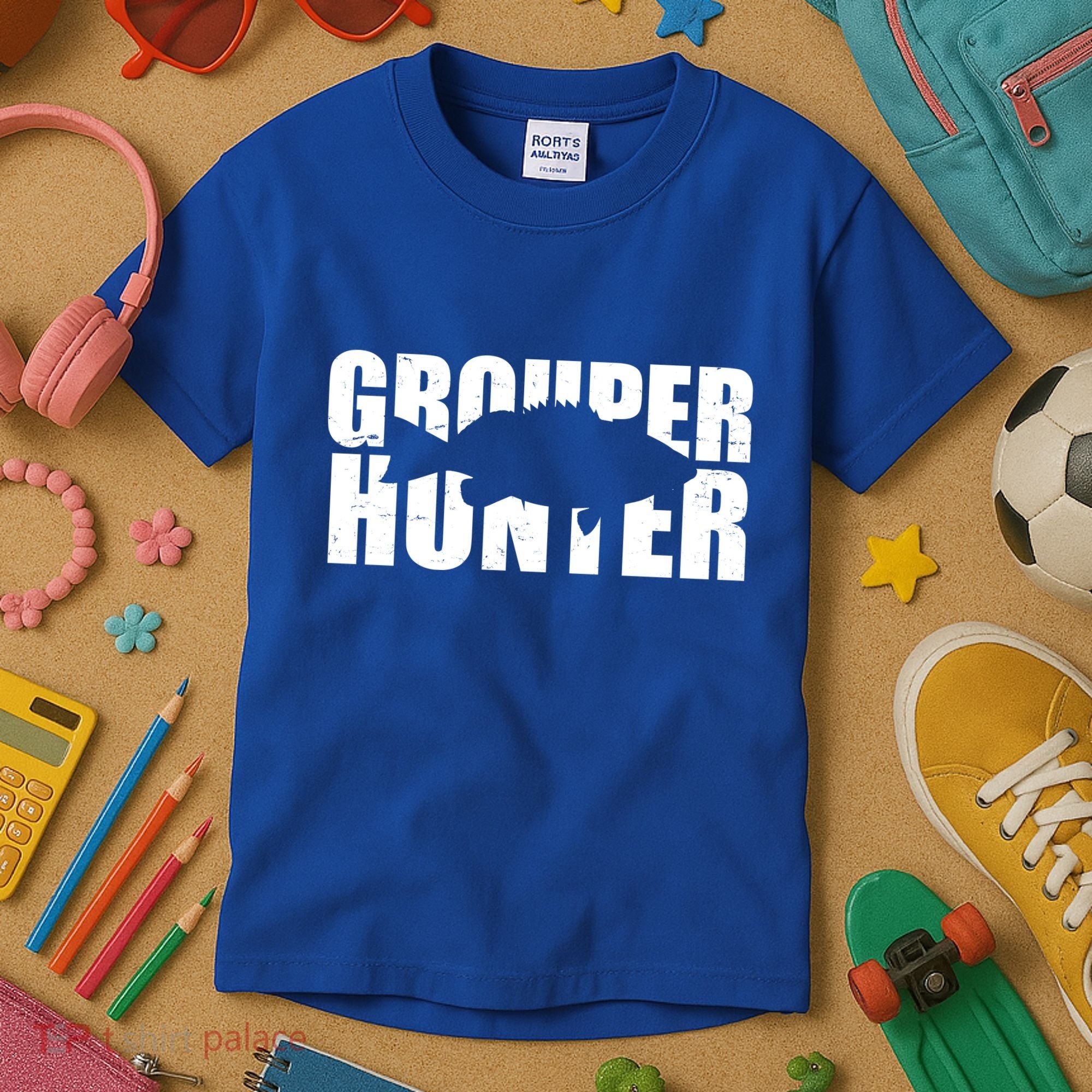 Grouper Hunter Fish Kids T-Shirt