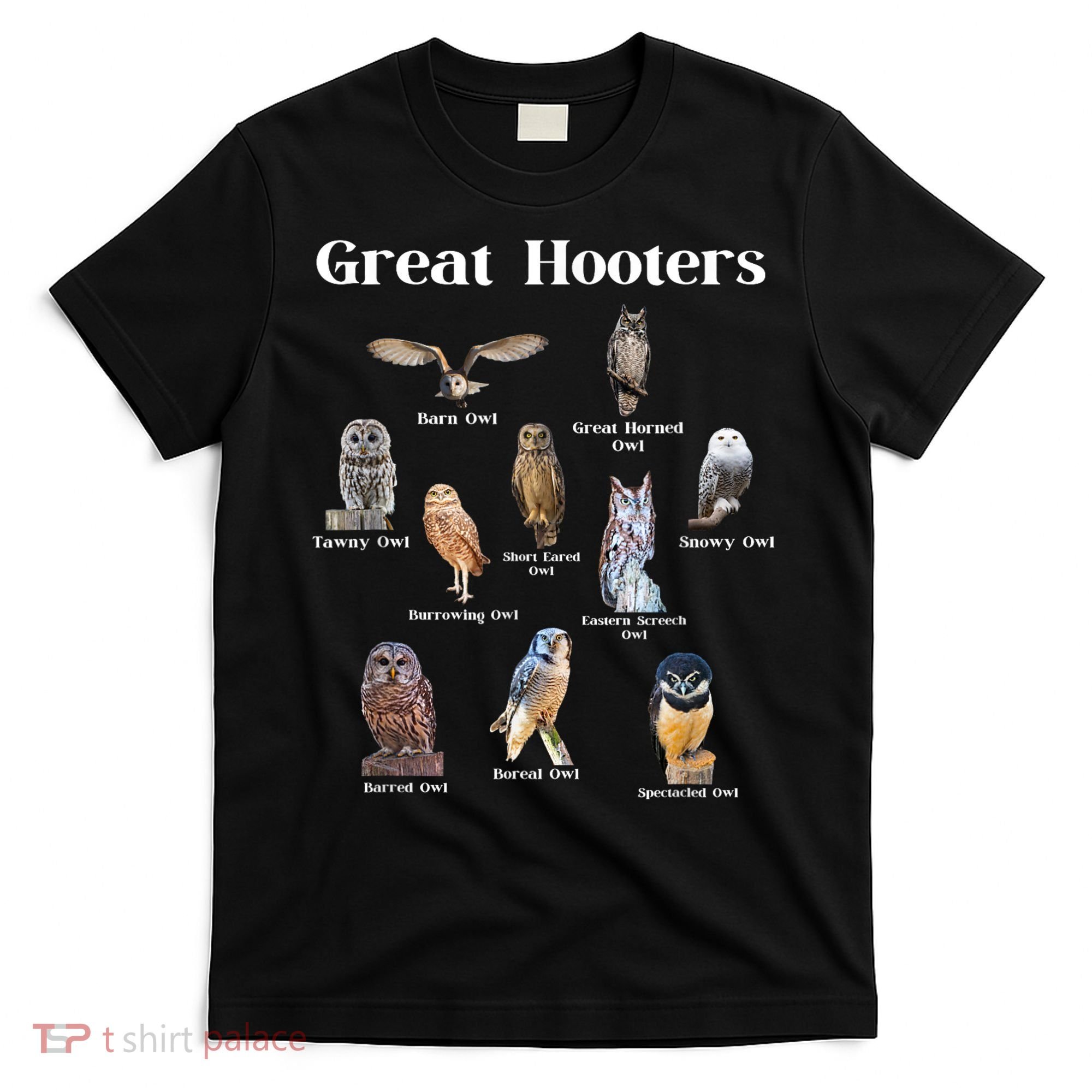 Great Hooter Funny Owl Lover Birding Birdwatcher Dad Joke T-Shirt
