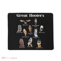 Great Hooter Funny Owl Lover Birding Birdwatcher Dad Joke Mousepad thumb 0
