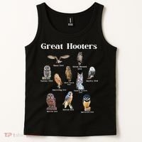Great Hooter Funny Owl Lover Birding Birdwatcher Dad Joke Tank Top thumb 2