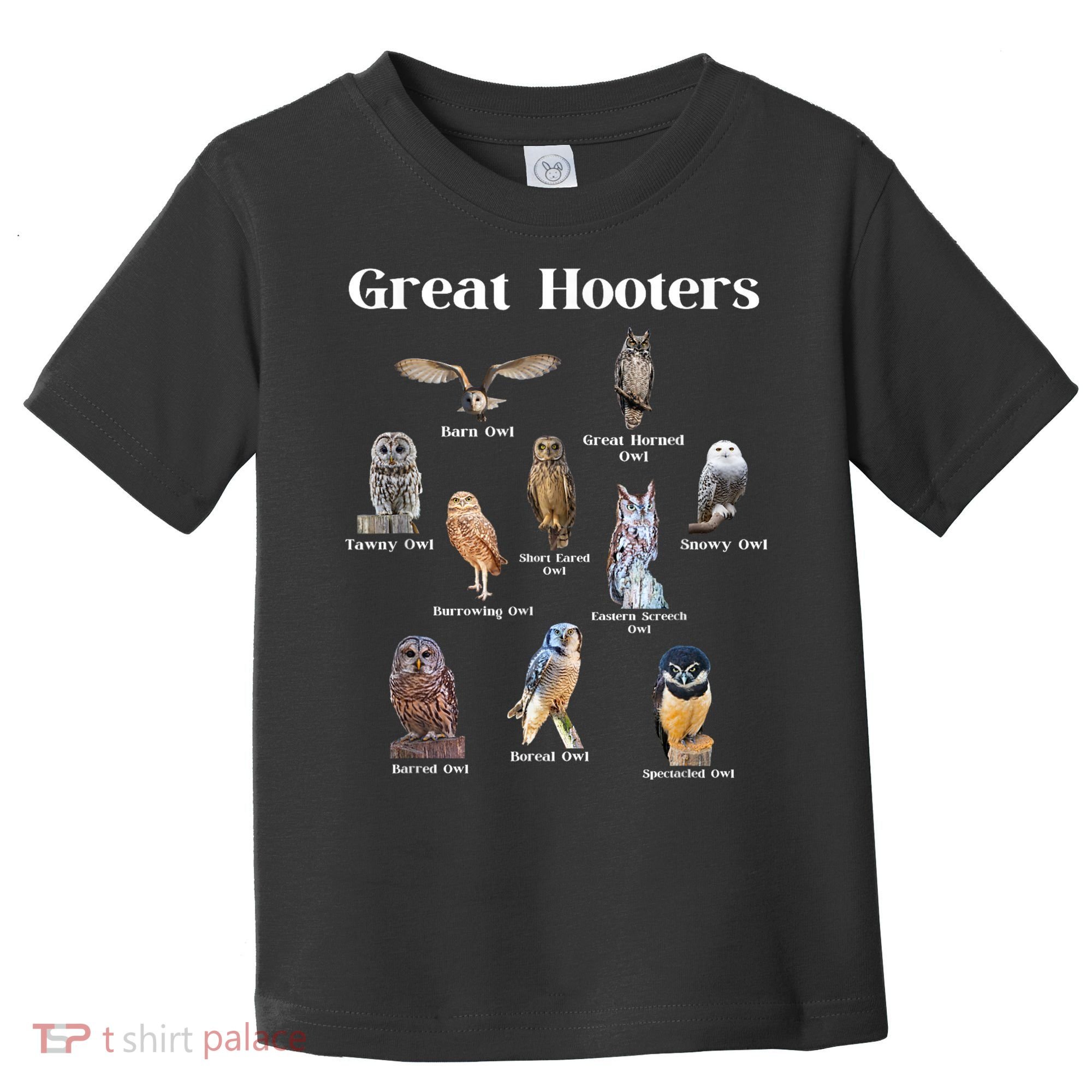 Great Hooter Funny Owl Lover Birding Birdwatcher Dad Joke Toddler T-Shirt
