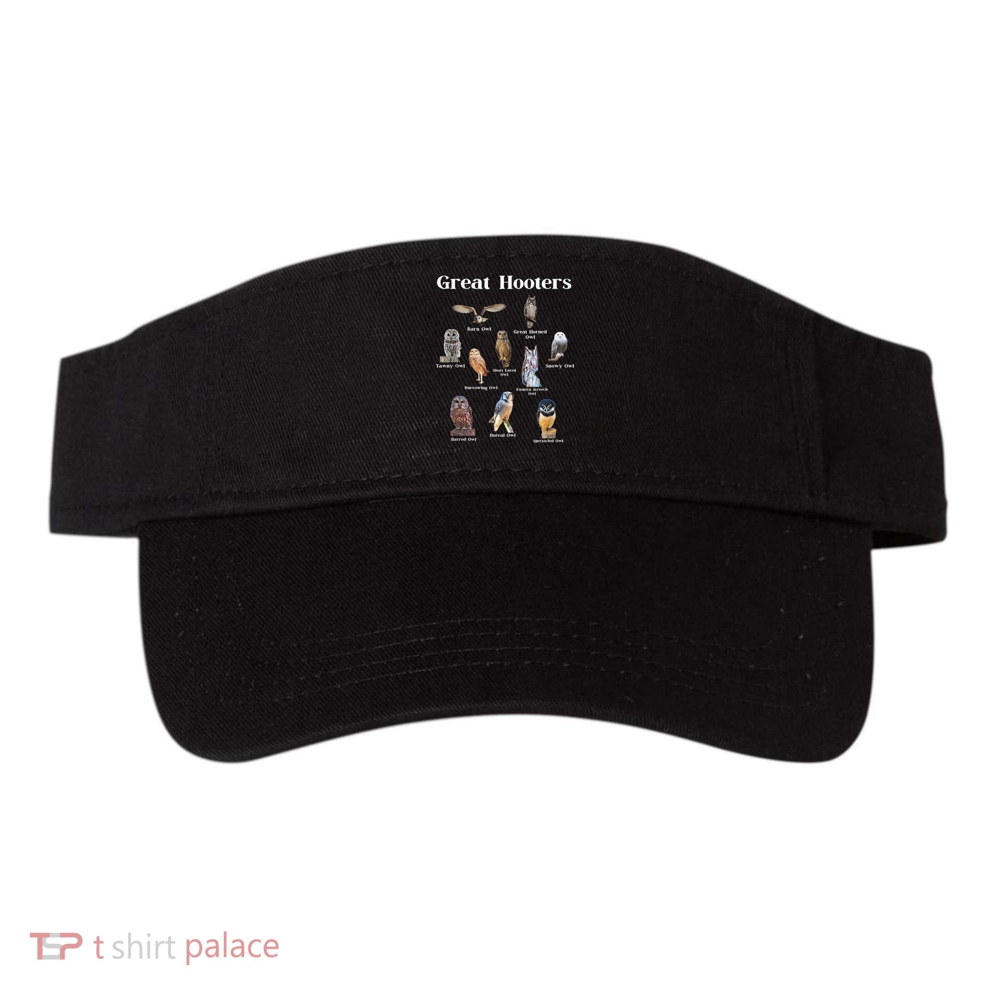 Great Hooter Funny Owl Lover Birding Birdwatcher Dad Joke Visor