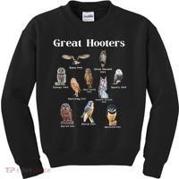 Great Hooter Funny Owl Lover Birding Birdwatcher Dad Joke Kids Sweatshirt thumb 0