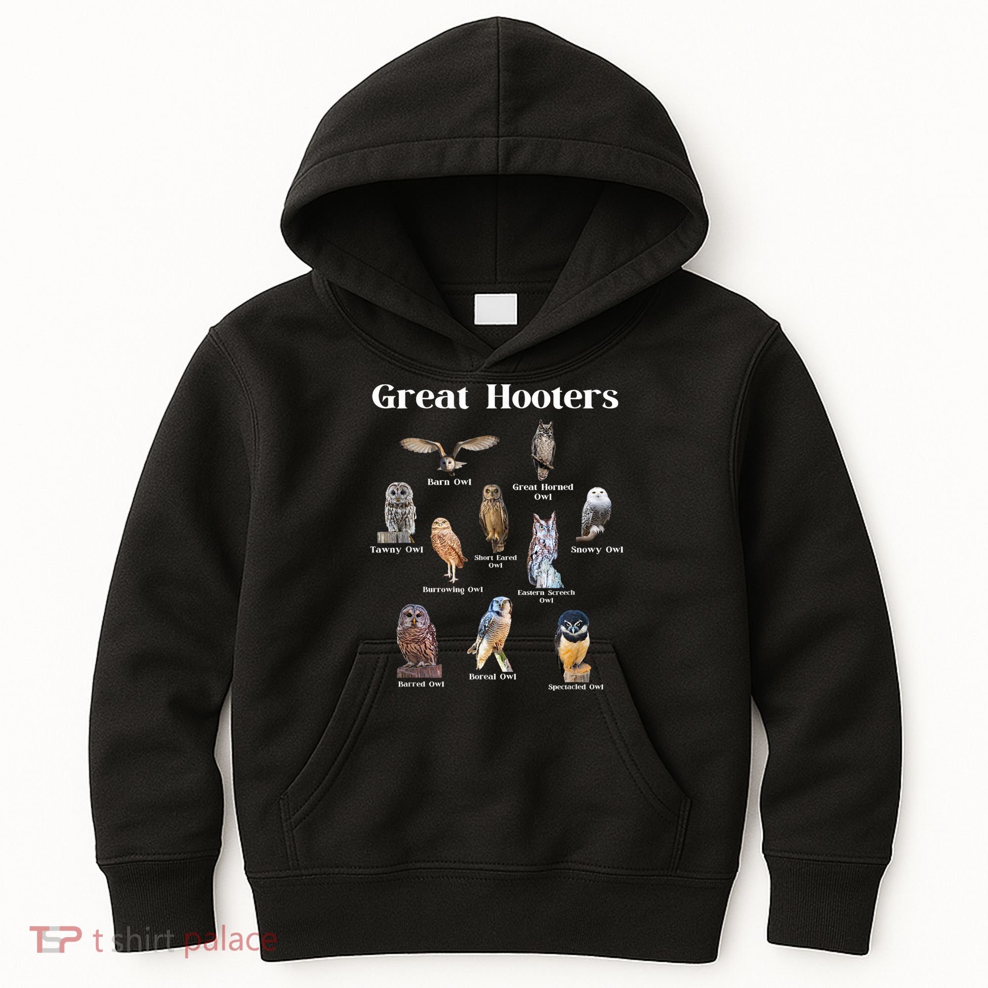 Great Hooter Funny Owl Lover Birding Birdwatcher Dad Joke Kids Hoodie