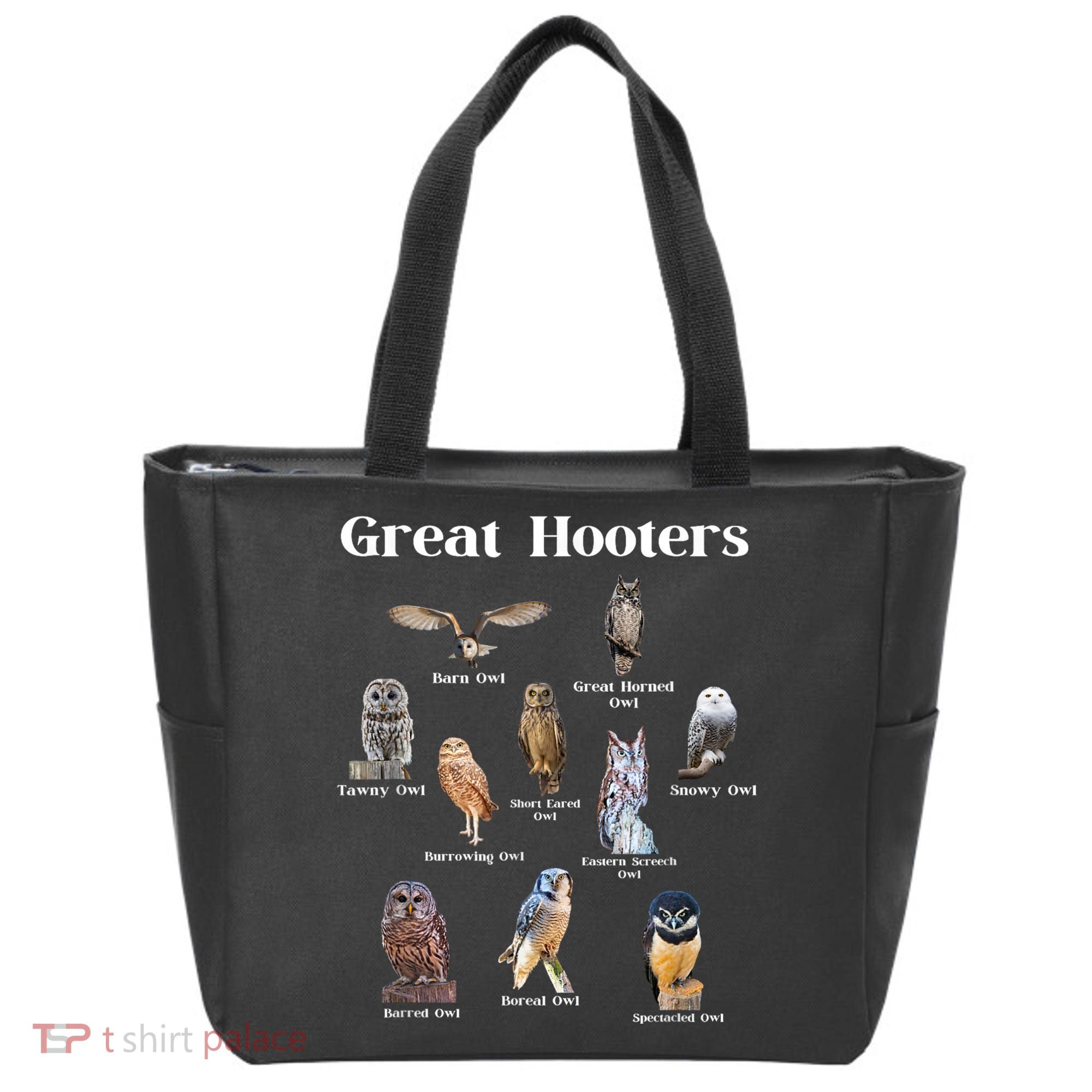 Great Hooter Funny Owl Lover Birding Birdwatcher Dad Joke Tote Bag