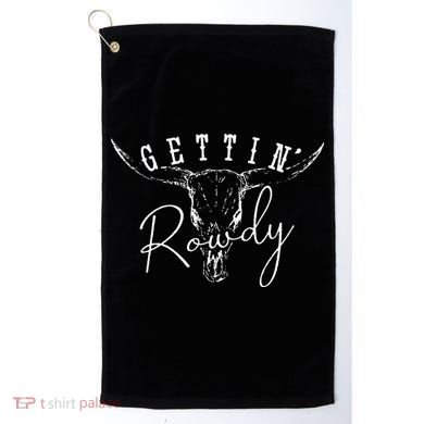 Gettin Hitched Gettin Rowdy Western Bachelorette Party Golf Towel