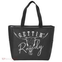 Gettin Hitched Gettin Rowdy Western Bachelorette Party Tote Bag thumb 0