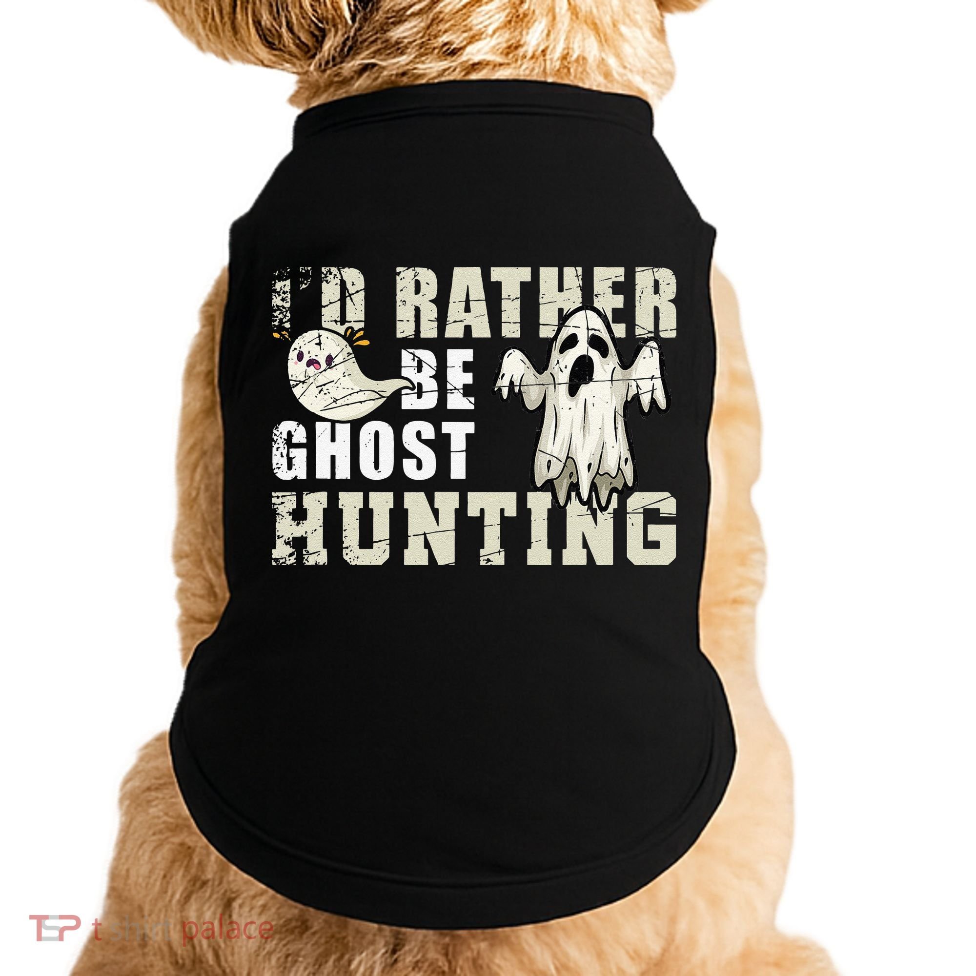 Ghost Hunter Gift Boo Spooky Halloween Doggie Tank