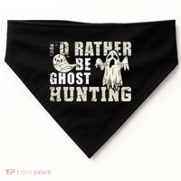 Ghost Hunter Gift Boo Spooky Halloween USA-Made Doggie Bandana thumb 0
