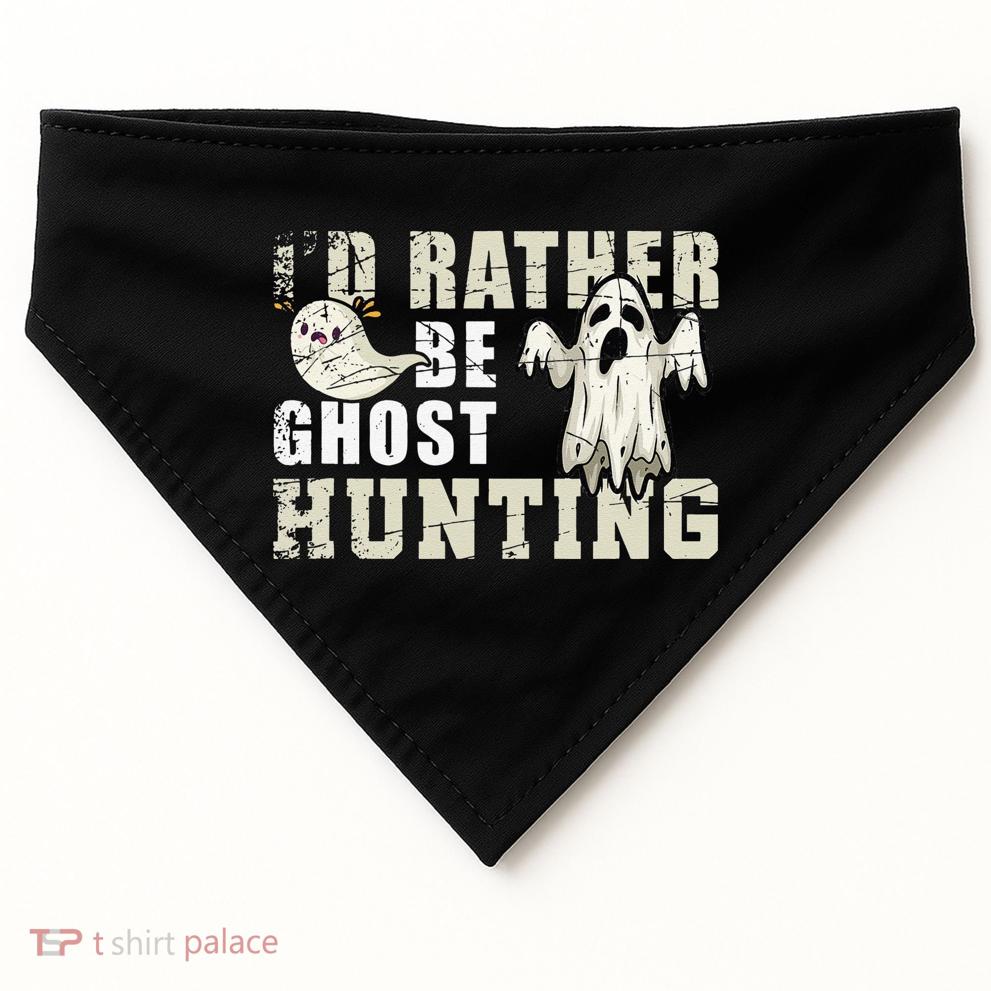 Ghost Hunter Gift Boo Spooky Halloween USA-Made Doggie Bandana