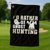 Ghost Hunter Gift Boo Spooky Halloween Golf Towel thumb 1