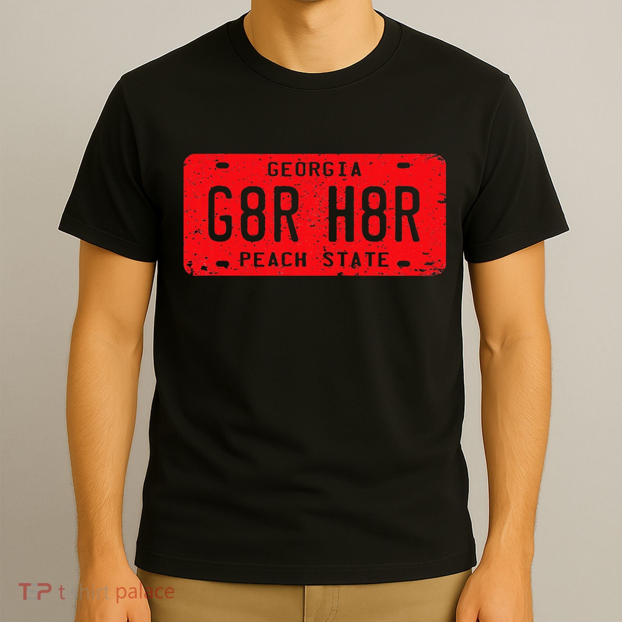 G8r H8r Georgia License Plate Football T-Shirt