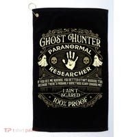 Ghost Hunter Ghost Hunting Halloween Paranormal Activity Golf Towel thumb 0