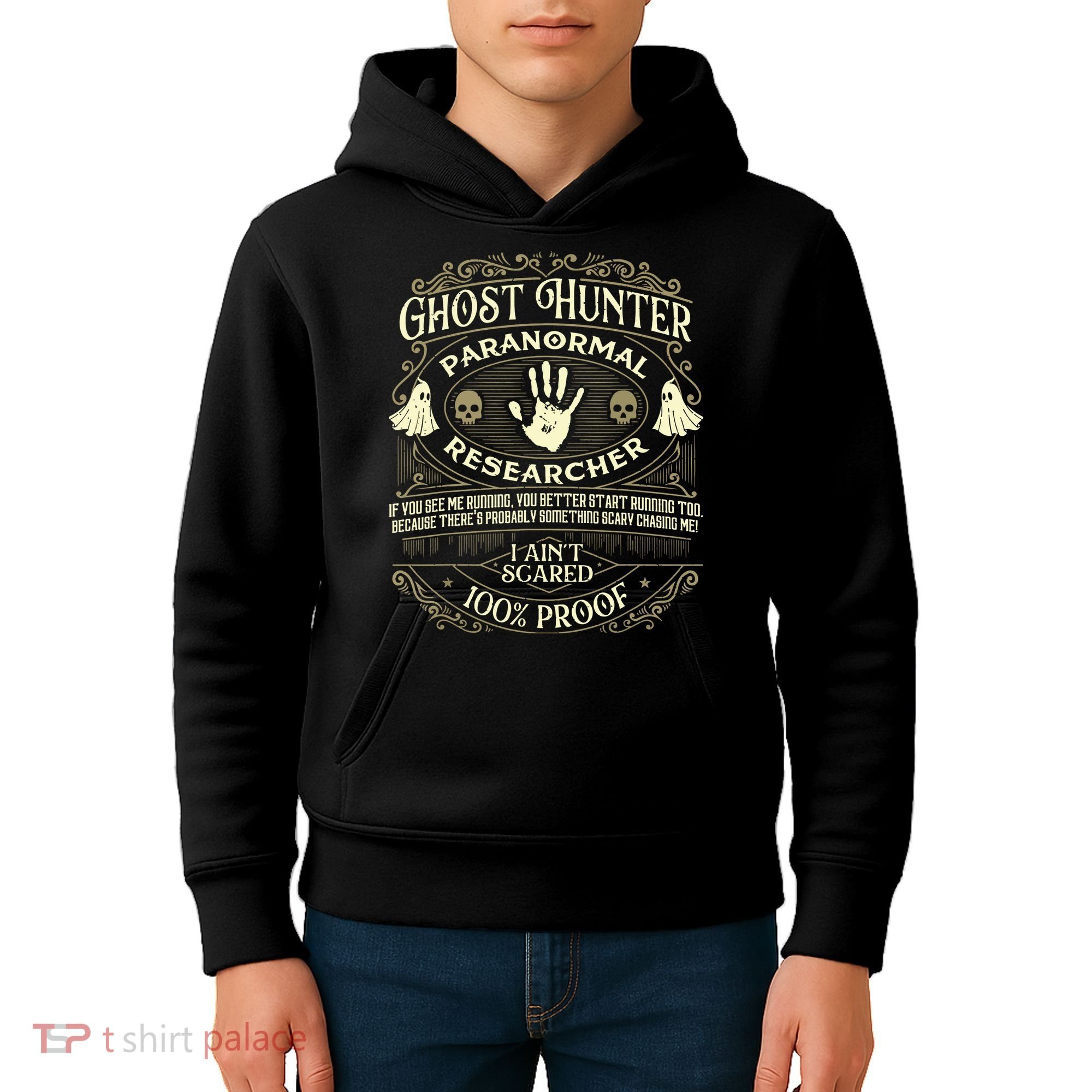 Ghost Hunter Ghost Hunting Halloween Paranormal Activity Kids Hoodie