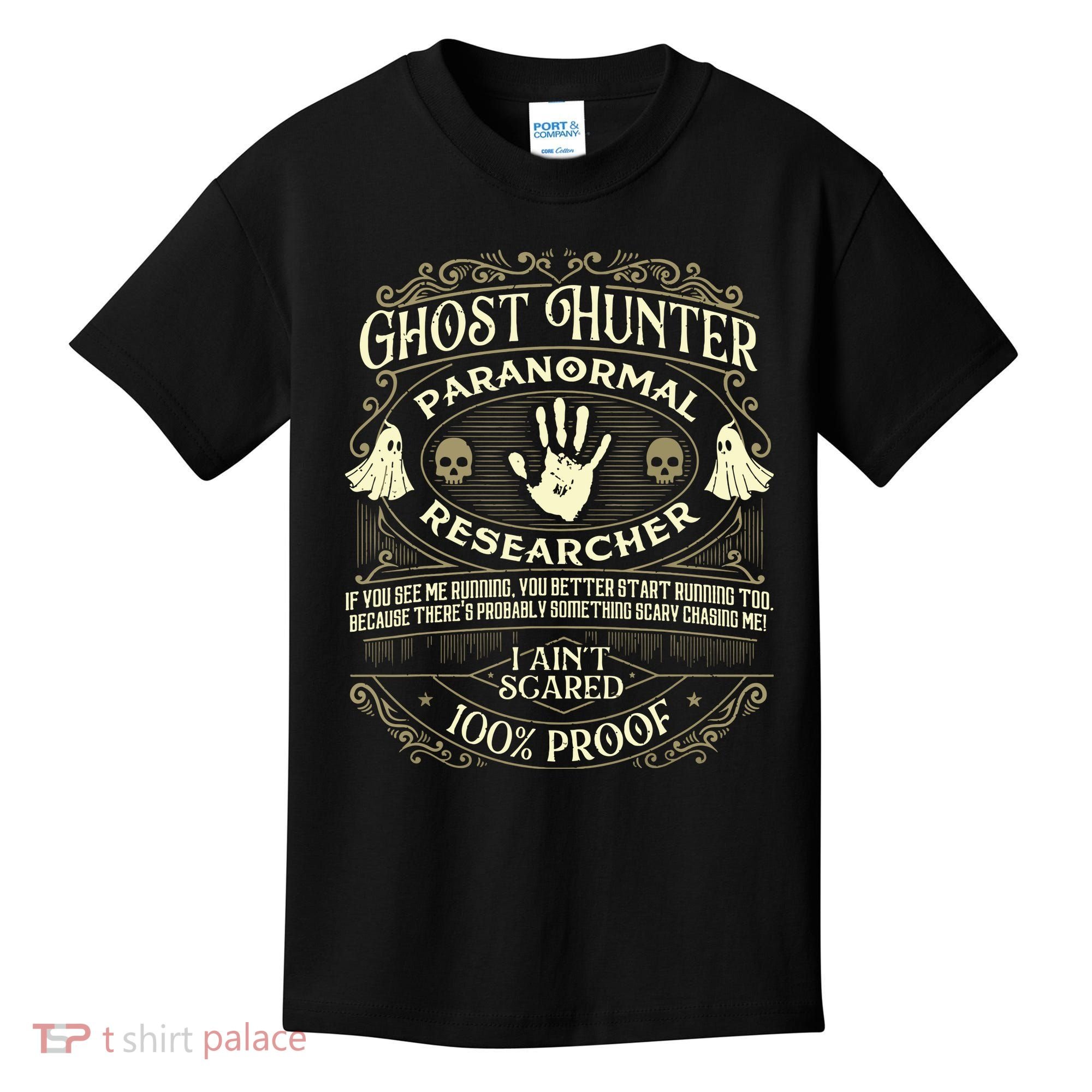 Ghost Hunter Ghost Hunting Halloween Paranormal Activity Kids T-Shirt