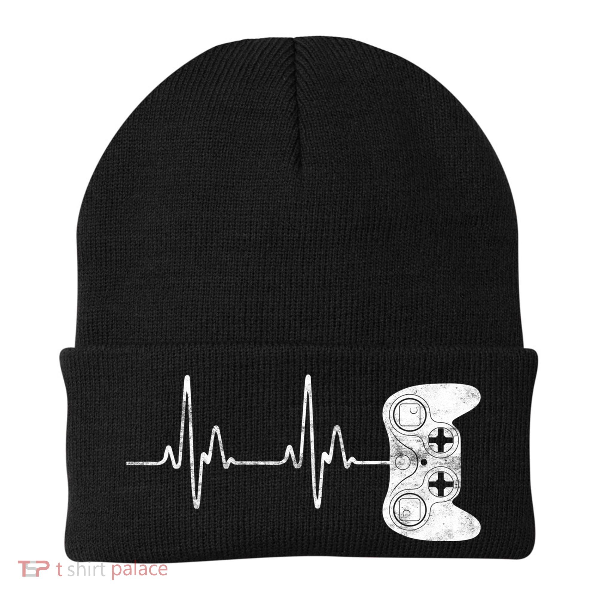 Gamer Heartbeat Great Gift Video Game Lover Funny Gift Funny Gift Beanie