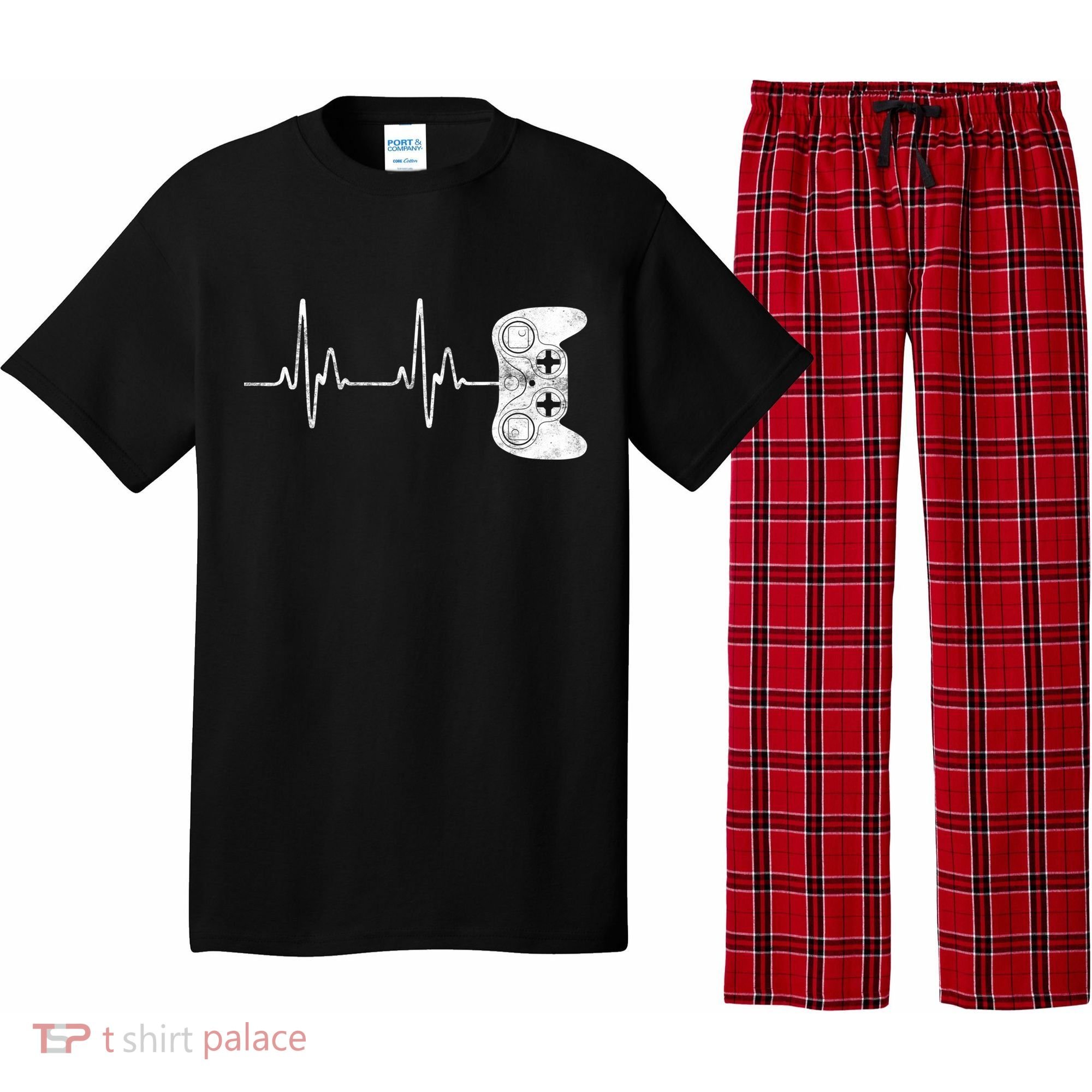 Gamer Heartbeat Great Gift Video Game Lover Funny Gift Funny Gift Pajama Set