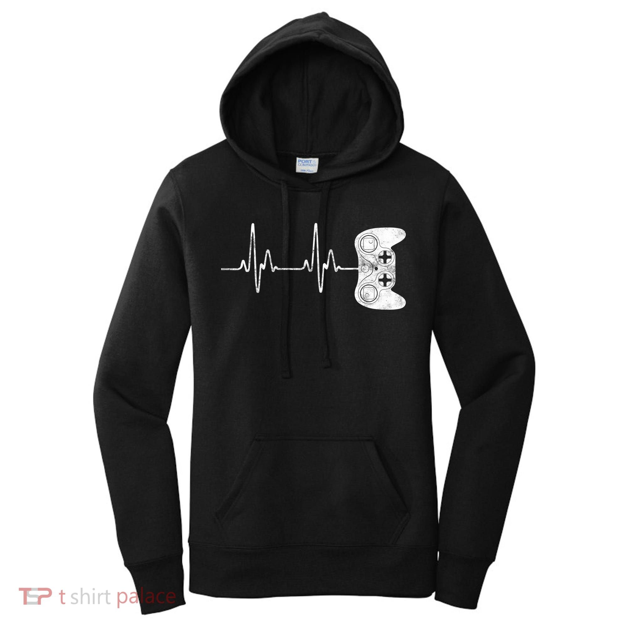 Gamer Heartbeat Great Gift Video Game Lover Funny Gift Funny Gift Women's Hoodie