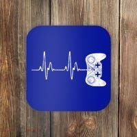 Gamer Heartbeat Great Gift Video Game Lover Funny Gift Funny Gift Coaster thumb 0