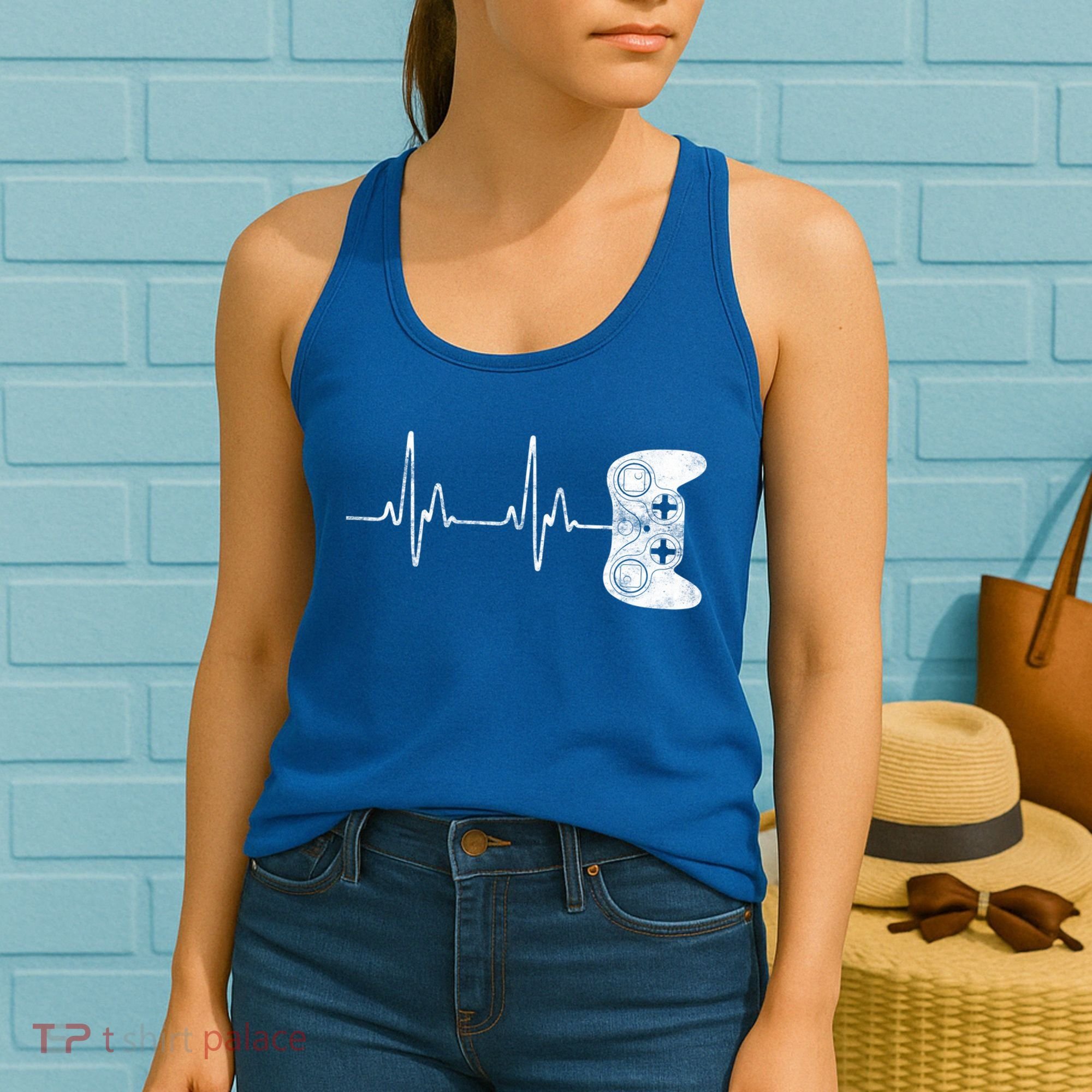 Gamer Heartbeat Great Gift Video Game Lover Funny Gift Funny Gift Women's Tank Top