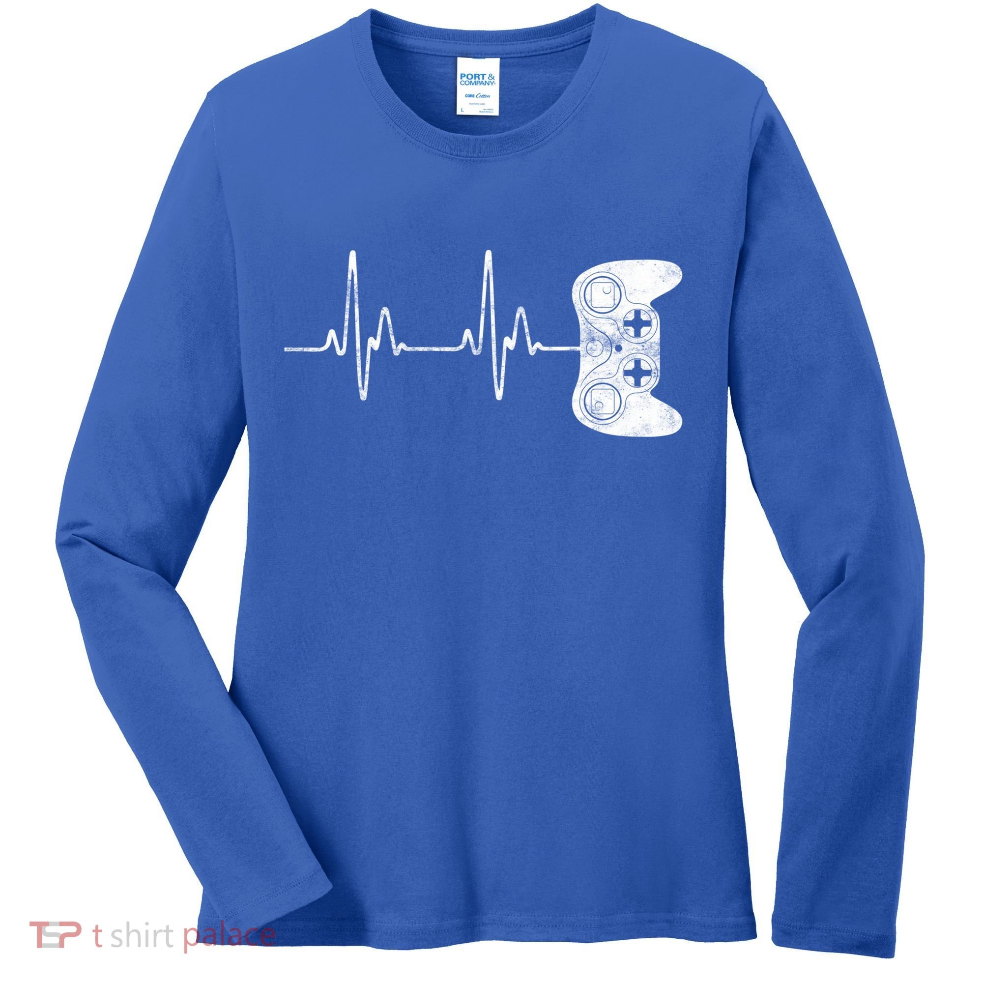 Gamer Heartbeat Great Gift Video Game Lover Funny Gift Funny Gift Women's Long Sleeve Shirt