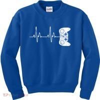 Gamer Heartbeat Great Gift Video Game Lover Funny Gift Funny Gift Kids Sweatshirt thumb 0