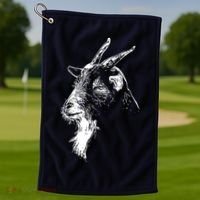 Goat Head Golf Towel thumb 1