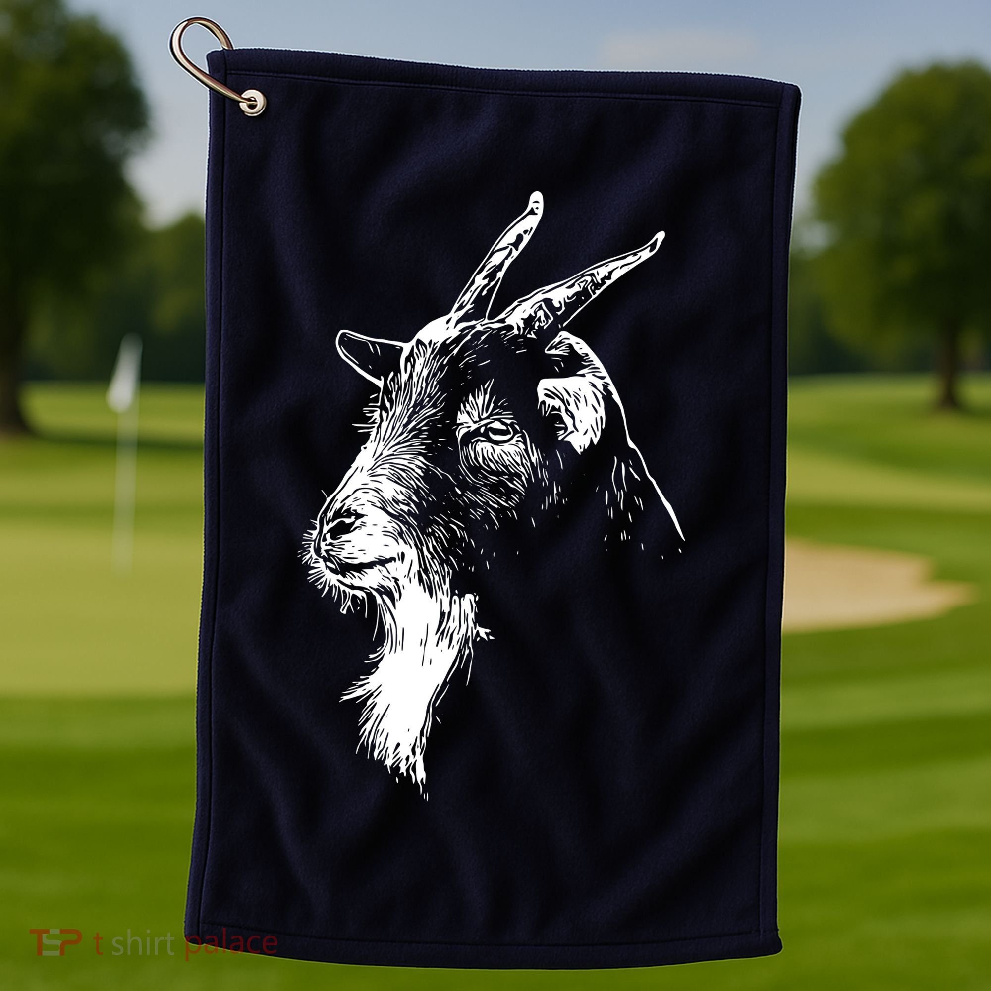 Goat Head Golf Towel