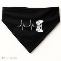 Gamer Heartbeat Gift Video Game Lover Gifgift USA-Made Doggie Bandana thumb 0