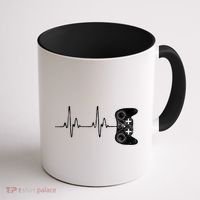 Gamer Heartbeat Gift Video Game Lover Gifgift Coffee Mug thumb 1