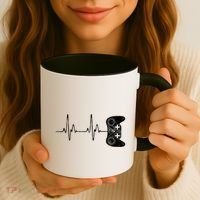 Gamer Heartbeat Gift Video Game Lover Gifgift Coffee Mug thumb 3