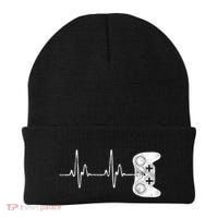Gamer Heartbeat Gift Video Game Lover Gifgift Beanie thumb 0