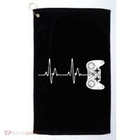 Gamer Heartbeat Gift Video Game Lover Gifgift Golf Towel thumb 0