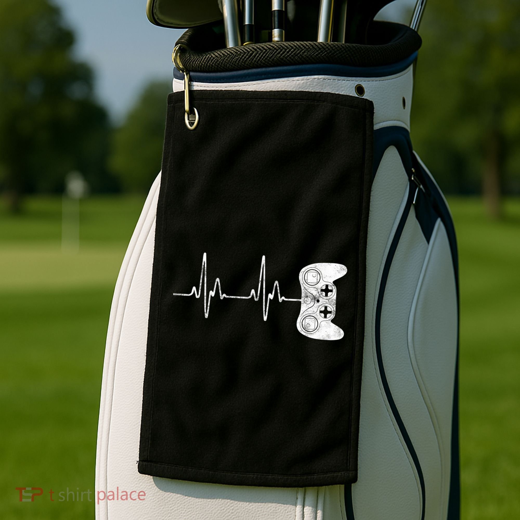 Gamer Heartbeat Gift Video Game Lover Gifgift Golf Towel