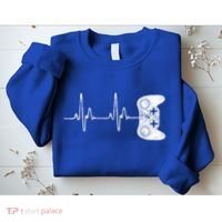 Gamer Heartbeat Gift Video Game Lover Gifgift Sweatshirt thumb 2