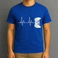 Gamer Heartbeat Gift Video Game Lover Gifgift T-Shirt thumb 3
