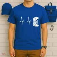 Gamer Heartbeat Gift Video Game Lover Gifgift T-Shirt thumb 6