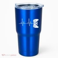 Gamer Heartbeat Gift Video Game Lover Gifgift Tumbler thumb 0