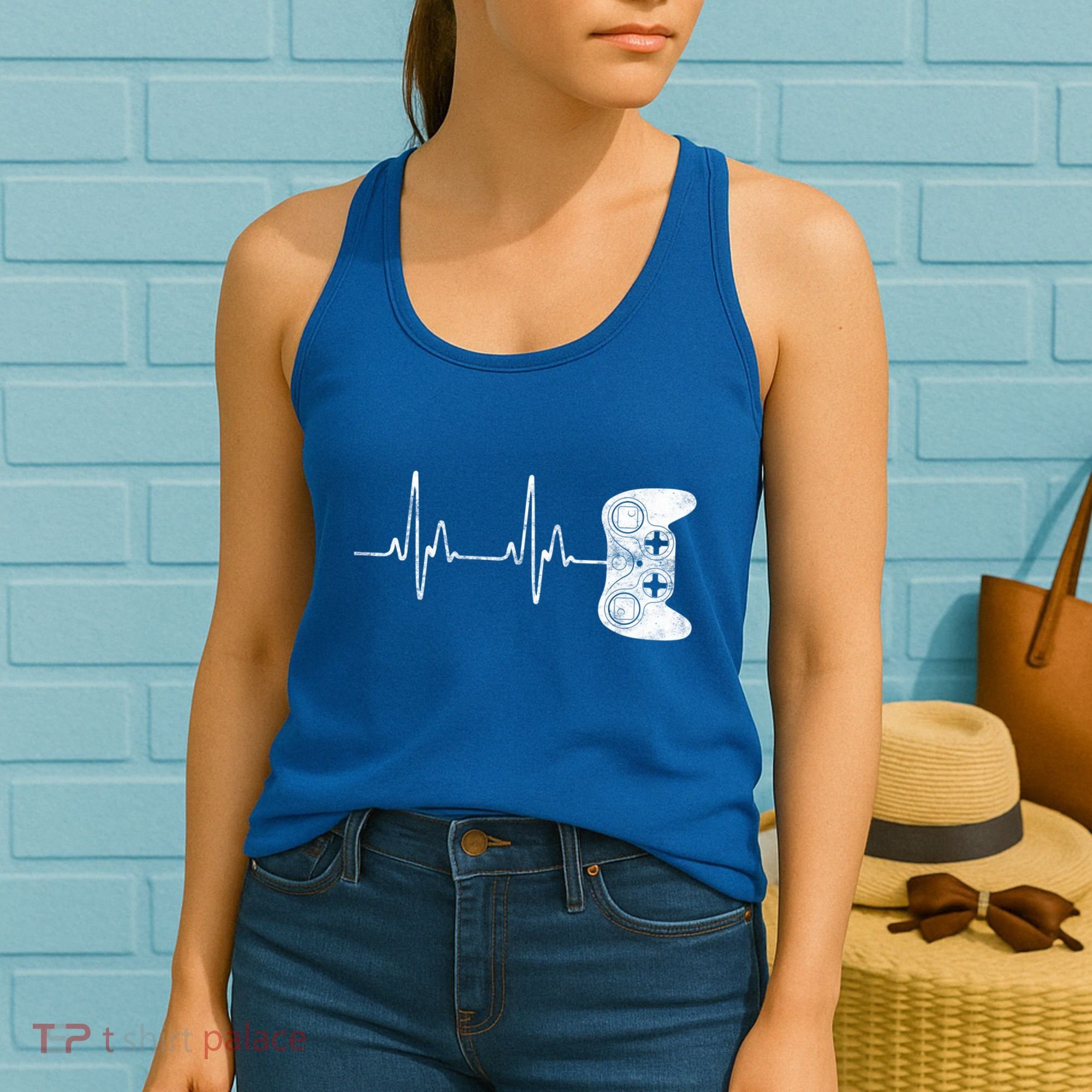 Gamer Heartbeat Gift Video Game Lover Gifgift Women's Tank Top