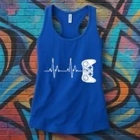 Gamer Heartbeat Gift Video Game Lover Gifgift Women's Tank Top thumb 3