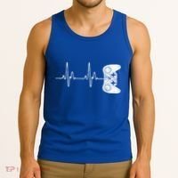 Gamer Heartbeat Gift Video Game Lover Gifgift Tank Top thumb 3