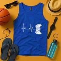 Gamer Heartbeat Gift Video Game Lover Gifgift Tank Top thumb 4