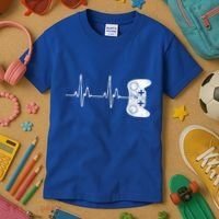 Gamer Heartbeat Gift Video Game Lover Gifgift Kids T-Shirt thumb 3