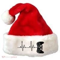 Gamer Heartbeat Gift Video Game Lover Gifgift Santa Hat thumb 0