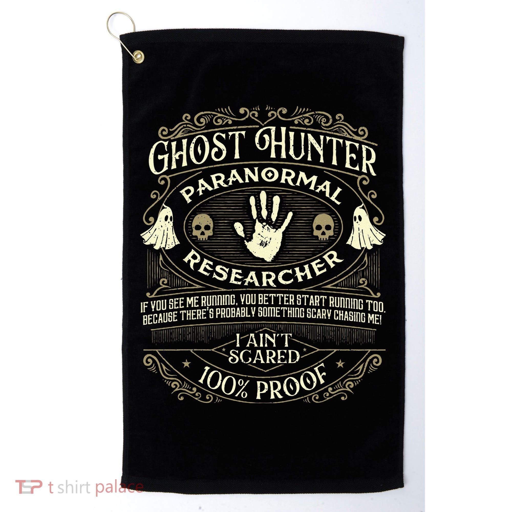 Ghost Hunter Ghost Hunting Halloween Paranormal Activity Golf Towel