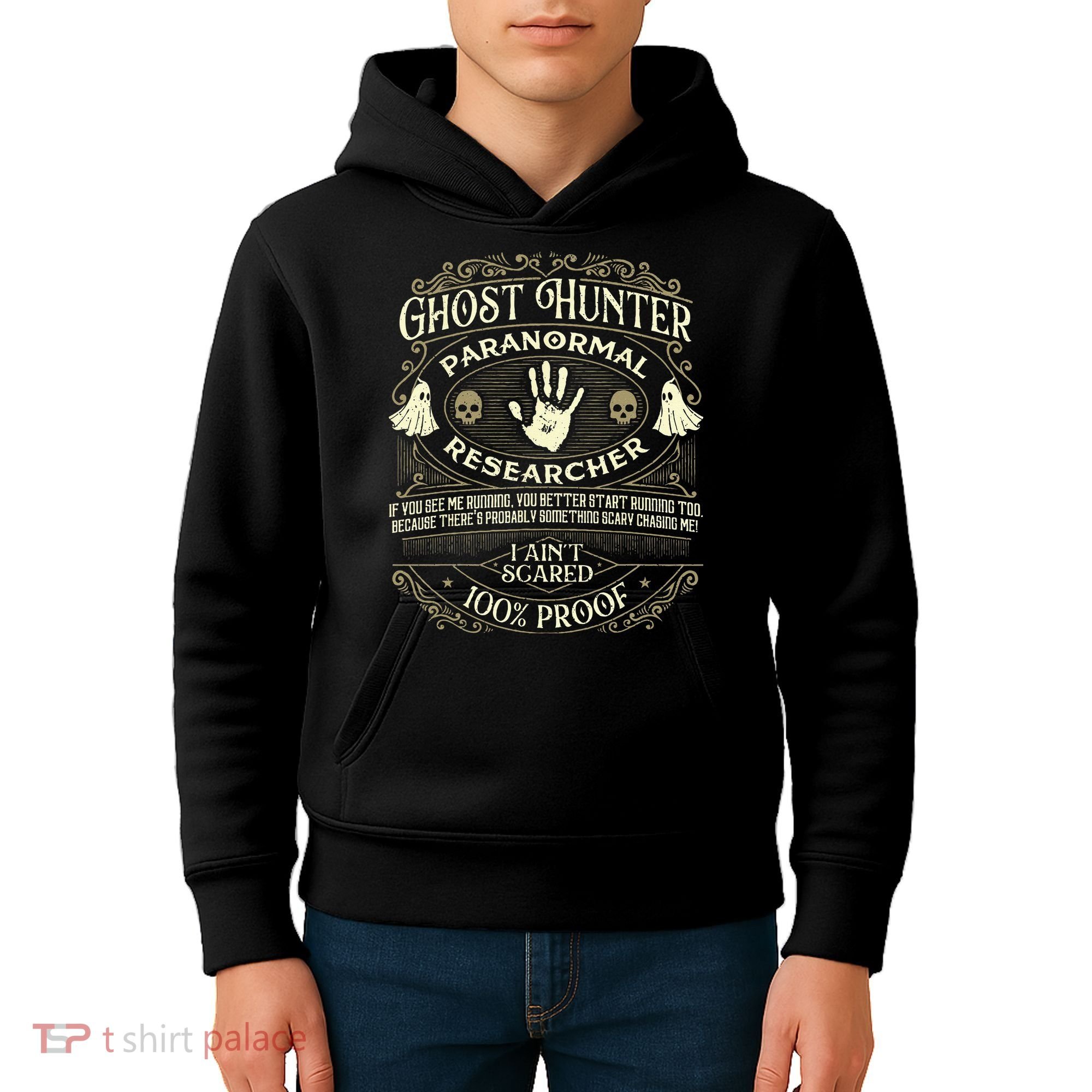 Ghost Hunter Ghost Hunting Halloween Paranormal Activity Kids Hoodie